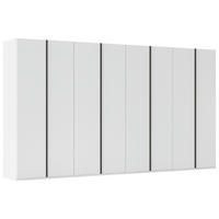 DREHTÜRENSCHRANK 400/223/61 cm,  in Weiß, 8 Tür(en)  - Graphitfarben/Weiß, Basics, Holzwerkstoff/Metall (400/223/61cm) - Novel