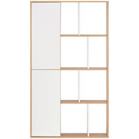 REGAL  90/159/29,5 cm Naturfarben, Weiß  - Naturfarben/Weiß, Design, Holzwerkstoff (90/159/29,5cm) - Livetastic