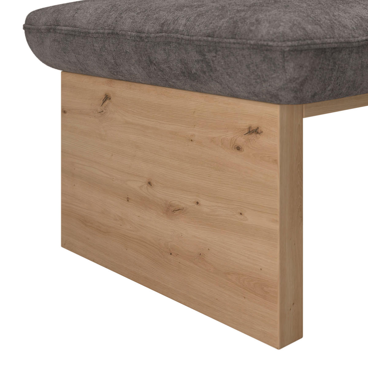 ECKBANK 232/170 cm Webstoff Grau Eiche Sperrholz   - Eichefarben/Grau, KONVENTIONELL, Holz/Textil (232/170cm) - James Wood