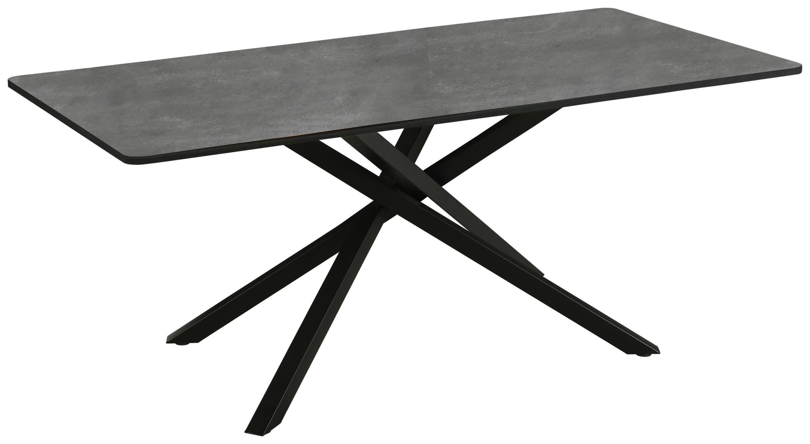 ESSTISCH rechteckig Grau  - Schwarz/Grau, Design, Holzwerkstoff/Metall (180/90/75cm) - Carryhome