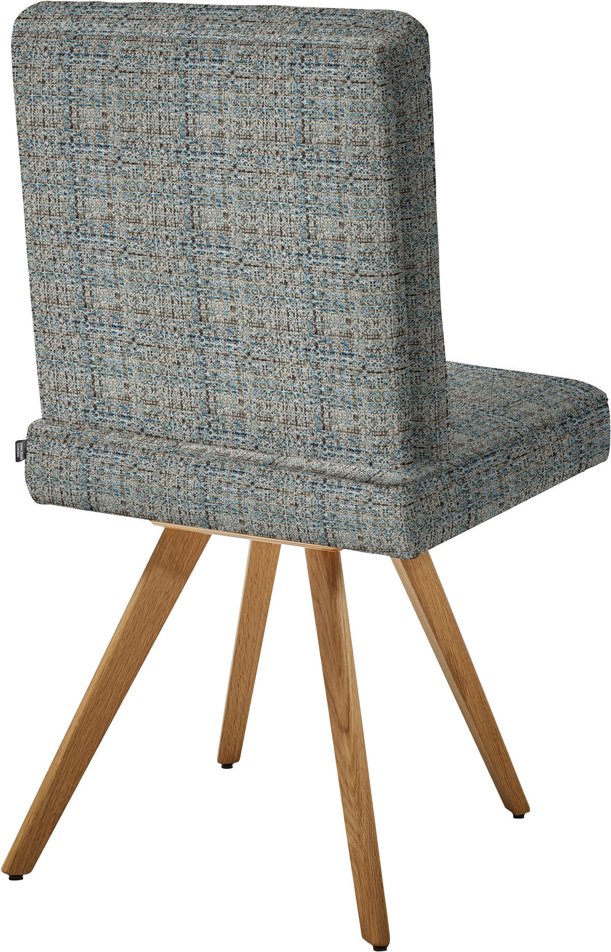 STUHL  in Flachgewebe Holz, Textil  - Blau/Eichefarben, Design, Holz/Textil (46/94/58cm) - Dieter Knoll