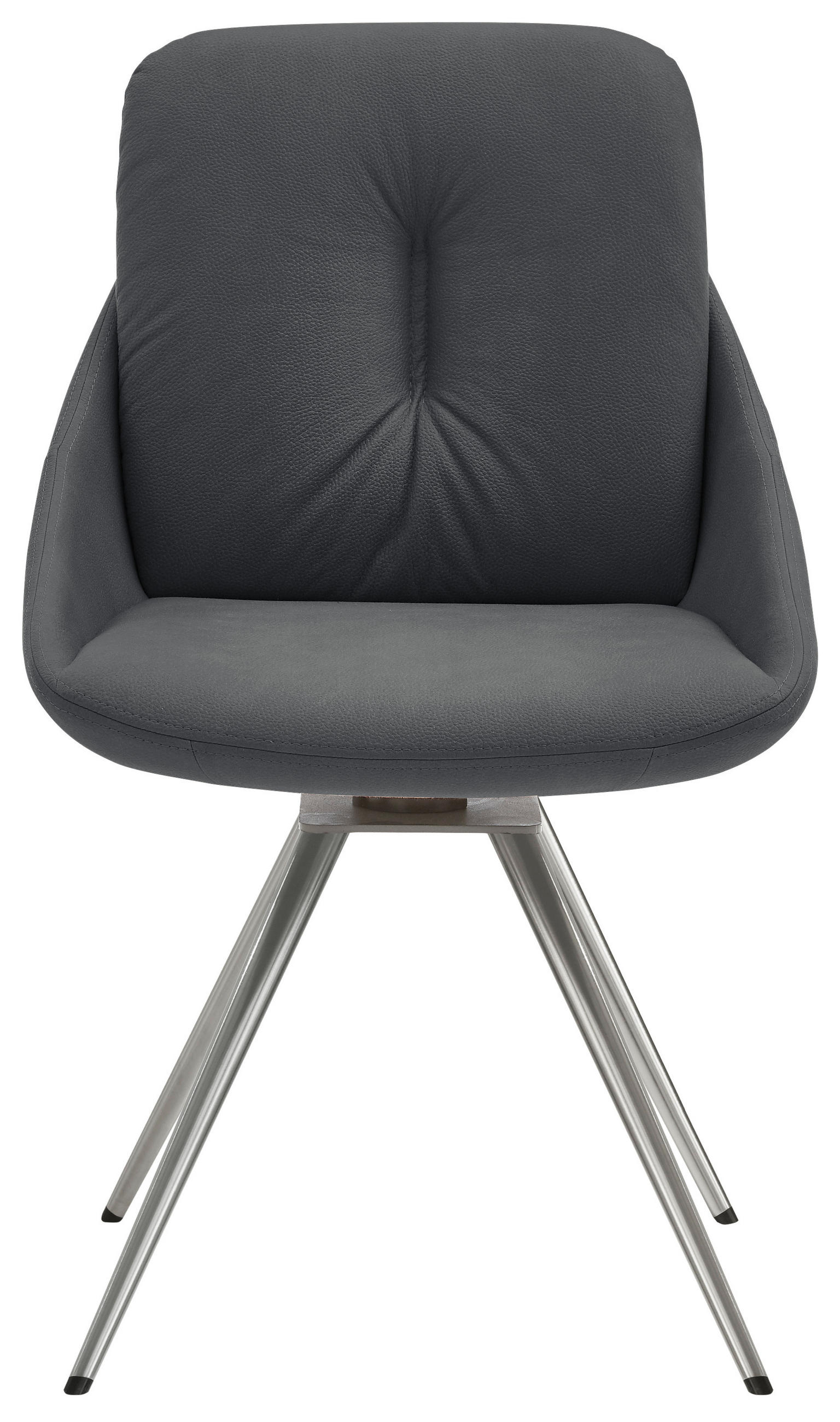 STUHL  in Stahl  - Edelstahlfarben/Grau, Design, Textil/Metall (55/91/64cm) - Venjakob