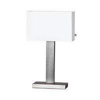 STOLNÍ LAMPA, E27, 47 cm - bílá/barvy stříbra, Konvenční, kov (47cm) - By Rydéns