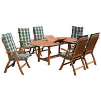 GARTENSET Eukalyptusholz Hartholz  - Naturfarben/Grün, KONVENTIONELL, Holz/Textil - Gardenson