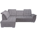 ECKSOFA Dunkelbraun Chenille  - Chromfarben/Dunkelbraun, KONVENTIONELL, Kunststoff/Textil (205/260cm) - Carryhome