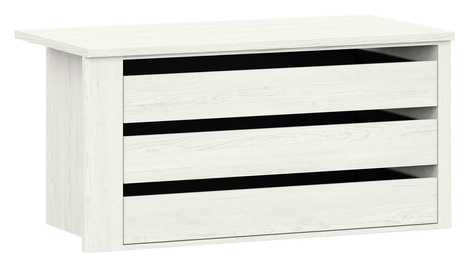 SCHUBKASTENEINSATZ  - Weiß, Basics, Holzwerkstoff (105/52/55cm) - SetOne by Musterring