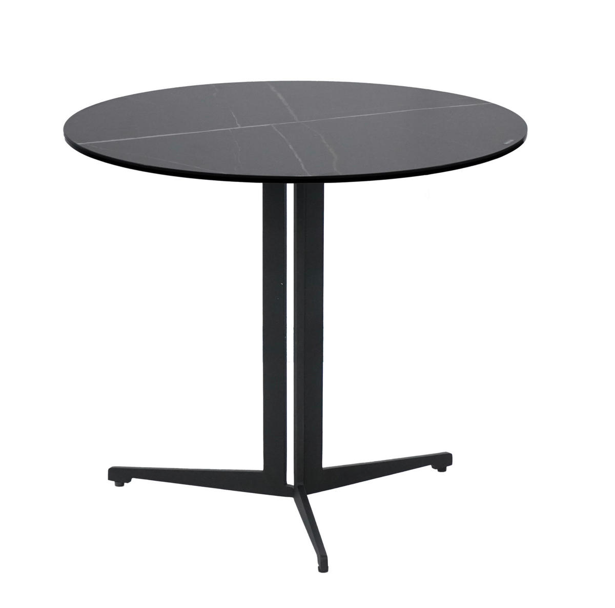 COUCHTISCH in Metall, Glas, Keramik 58/58/50 cm  - Schwarz, Design, Glas/Keramik (58/58/50cm) - Novel