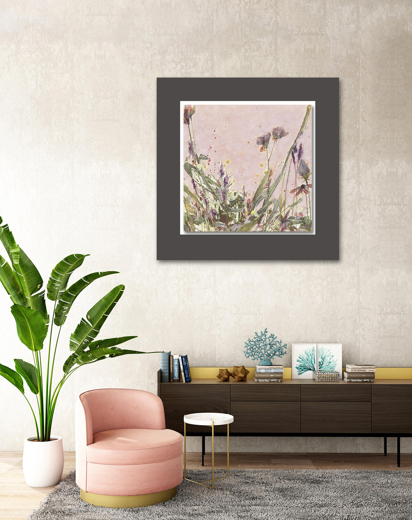BILD Blumen 50/50 cm  - Multicolor, Basics, Holzwerkstoff/Kunststoff (50/50cm) - Wiedemann