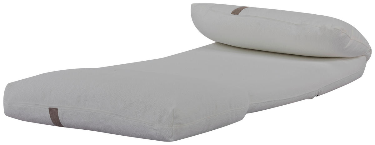 SCHLAFSESSEL Webstoff Weiß    - Hellbraun/Weiß, MODERN, Textil (78/58/82cm) - Livetastic