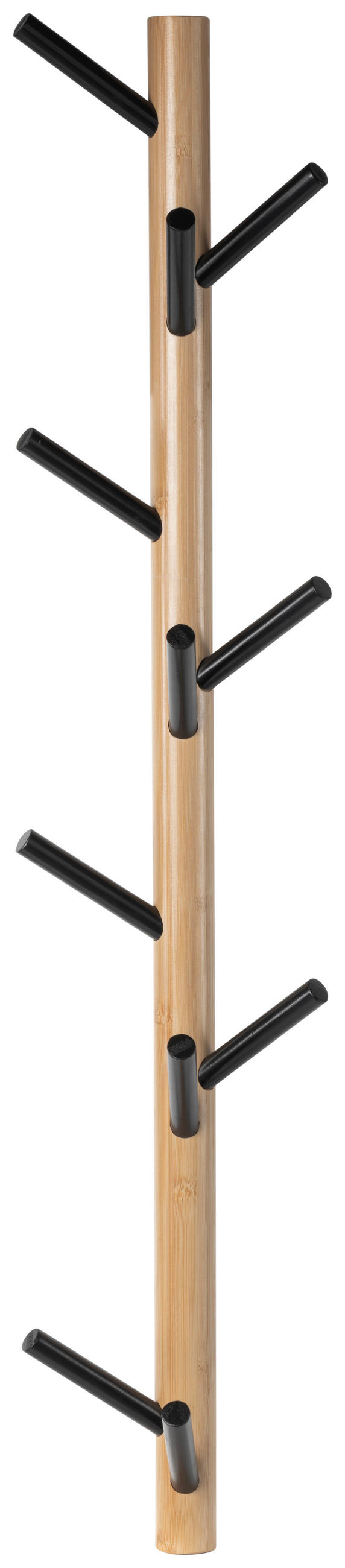 ŠATNÍ STOJAN - černá/přírodní barvy, Design, přírodní materiály (18,5/98/12,5cm) - MID.YOU