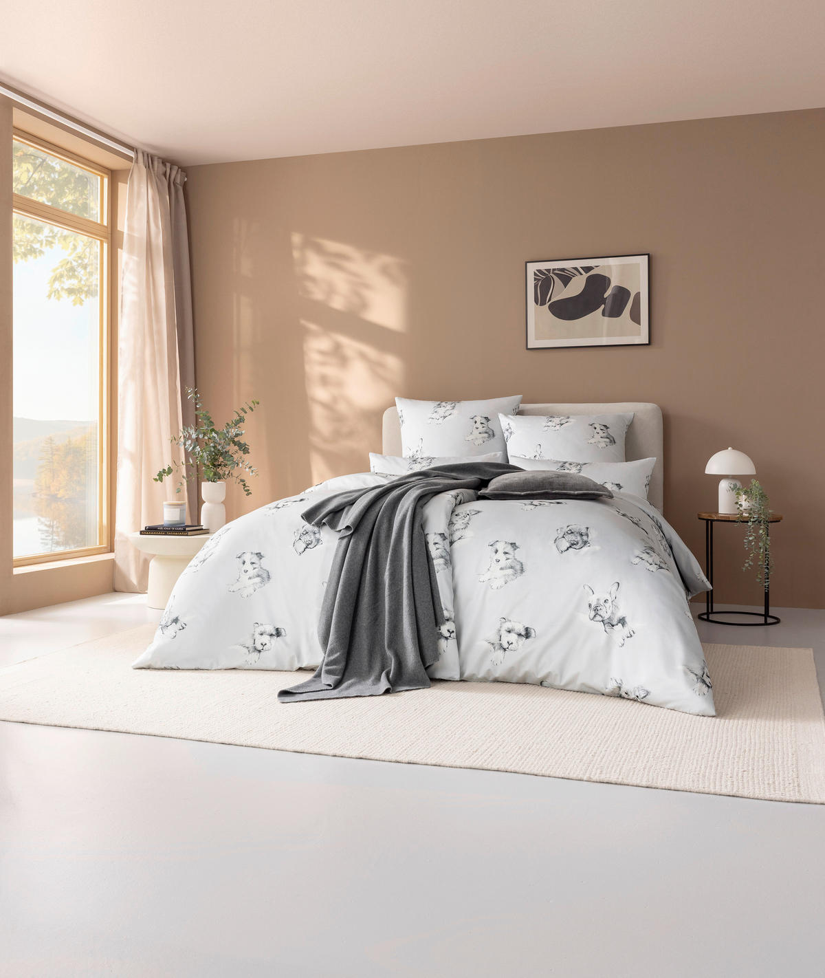 BETTWÄSCHE Atelier Makosatin 155/220 cm  - Silberfarben, Design, Textil (155/220cm) - Estella