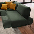 ECKSOFA  in Flachgewebe Grün  260/210 cm  - Schwarz/Grün, Design, Textil/Metall (260/210cm) - Johann Jakob