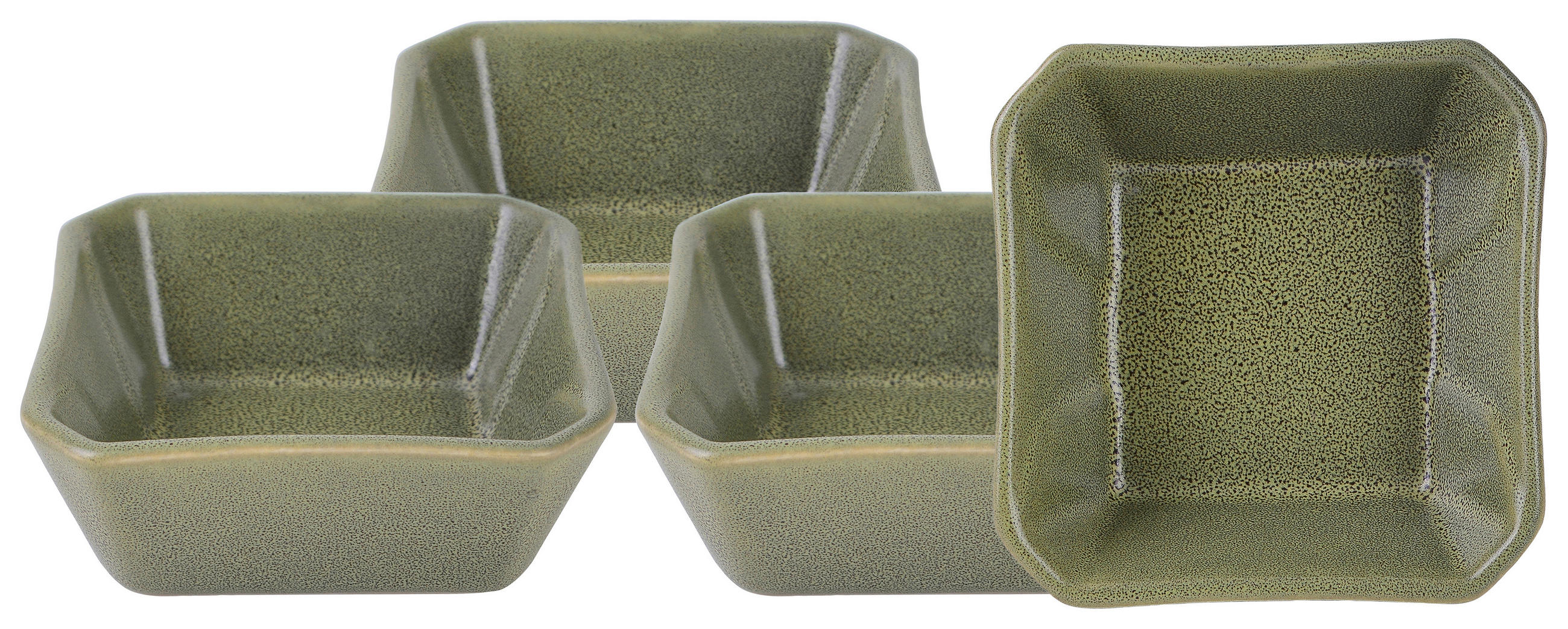 Dipschalenset Aus Keramik, Grün, Street 4-Tlg. 8,5x8,5 Cm