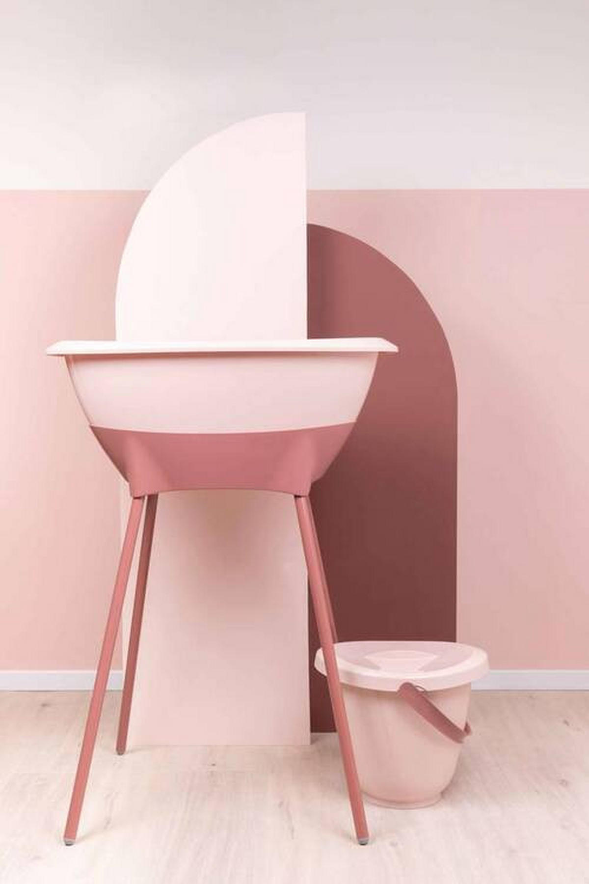 Luma Badewanne und Pflegeset luma  - Bordeaux/Hellrosa, Basics, Kunststoff/Metall (79,5/40/46cm) - Luma