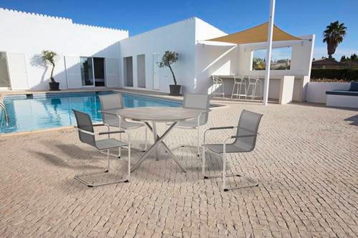 GARTENTISCH 110/110/75 cm Metall, Kunststoff rund  - Edelstahlfarben, Design, Kunststoff/Metall (110/110/75cm) - Ambia Garden