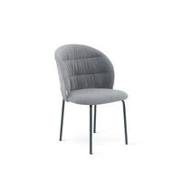 STUHL  Typenauswahl, abwischbar Chenille  Grau, Schwarz  - Schwarz/Grau, Basics, Textil/Metall (51/83/59cm) - Tom Tailor