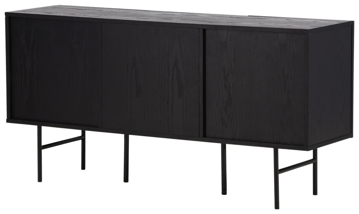 SIDEBOARD 150/75/42 cm  - svart, Design, metall/trämaterial (150/75/42cm) - Livetastic
