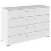 KOMMODE  in 120/81/42 cm  - Silberfarben/Weiß, Design, Holzwerkstoff/Kunststoff (120/81/42cm) - Novel