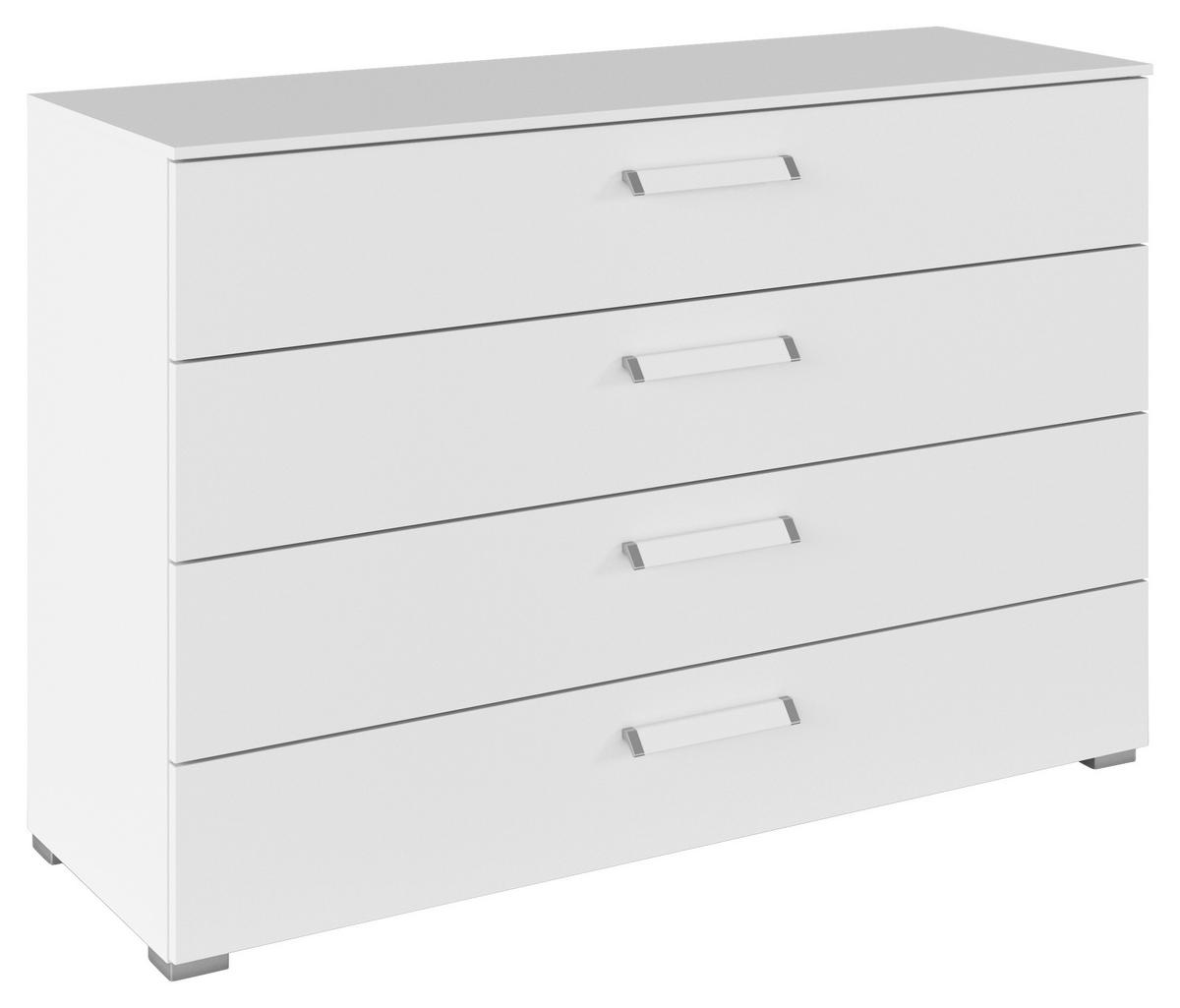 KOMMODE 120/81/42 cm Weiss  - Weiss/Silberfarben, Design, Holzwerkstoff/Kunststoff (120/81/42cm) - Novel