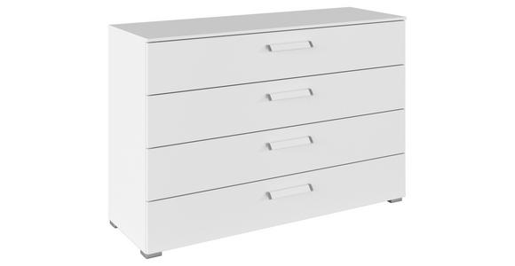 KOMMODE  in 120/81/42 cm  - Silberfarben/Weiß, Design, Holzwerkstoff/Kunststoff (120/81/42cm) - Novel