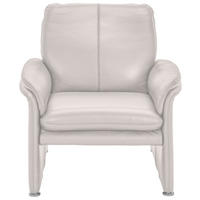 SESSEL in Echtleder Hellgrau  - Chromfarben/Hellgrau, KONVENTIONELL, Leder/Metall (98/90/86cm) - Celina Home