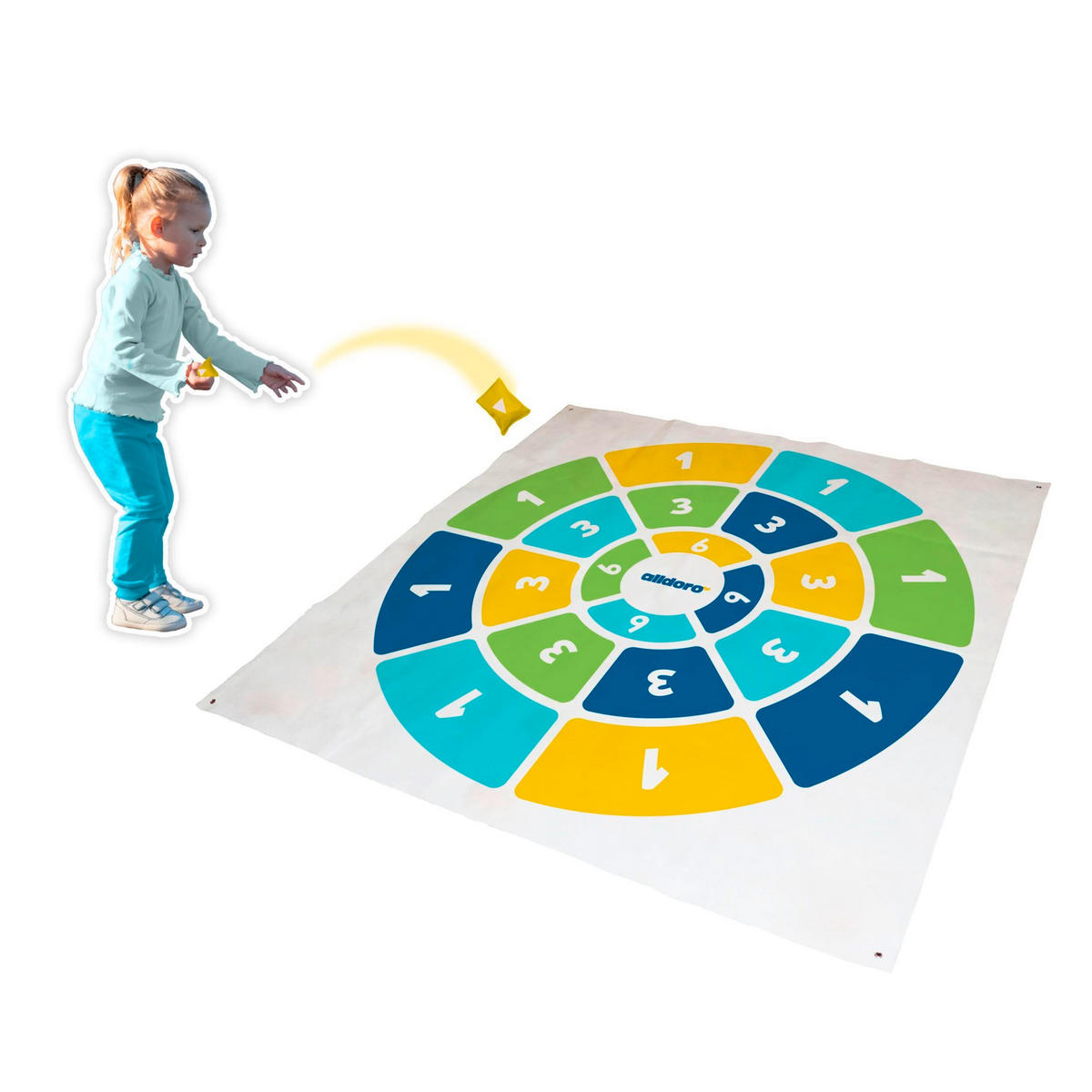 OUTDOORSPIEL XXL Kick & Darts  - Multicolor, Basics, Kunststoff/Textil (160/160cm) - alldoro