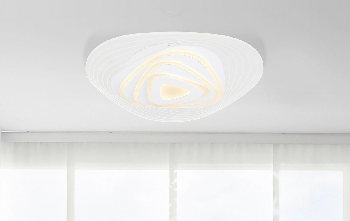 LED-DECKENLEUCHTE 50/6,5 cm   - Weiß, Basics, Kunststoff/Metall (50/6,5cm) - Globo