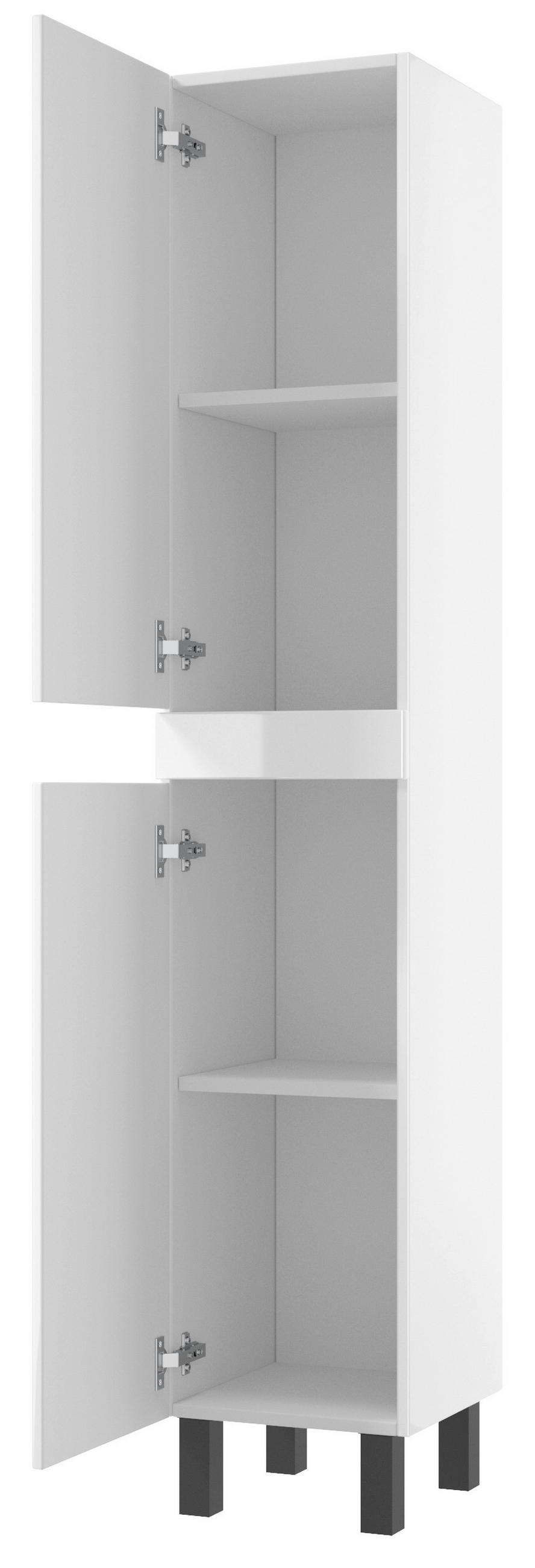 DULAP ÎNALT 33/170/33 cm  - alb/negru, Basics, plastic/metal (33/170/33cm) - Carryhome