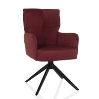 ARMLEHNSTUHL  in Cord  - Rot/Schwarz, MODERN, Textil/Metall (58/94/60cm) - MID.YOU