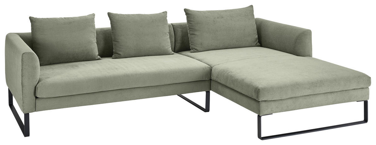 Freisteller von Hom`in ECKSOFA Olivgrün Feincord.