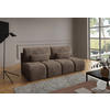 SCHLAFSOFA MARON  mit Samt Braun  - Schwarz/Braun, Design, Kunststoff/Textil (219/94/110cm) - Livetastic