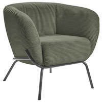 COCKTAILSESSEL Cord Olivgrün  - Olivgrün, Design, Textil (79/71/74cm) - Lomoco