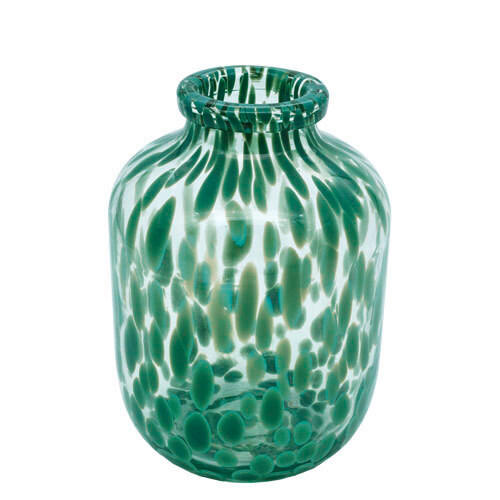 VÁZA 15 cm  - zöld, Basics, Üveg (15,5/22cm) - Ambia Home