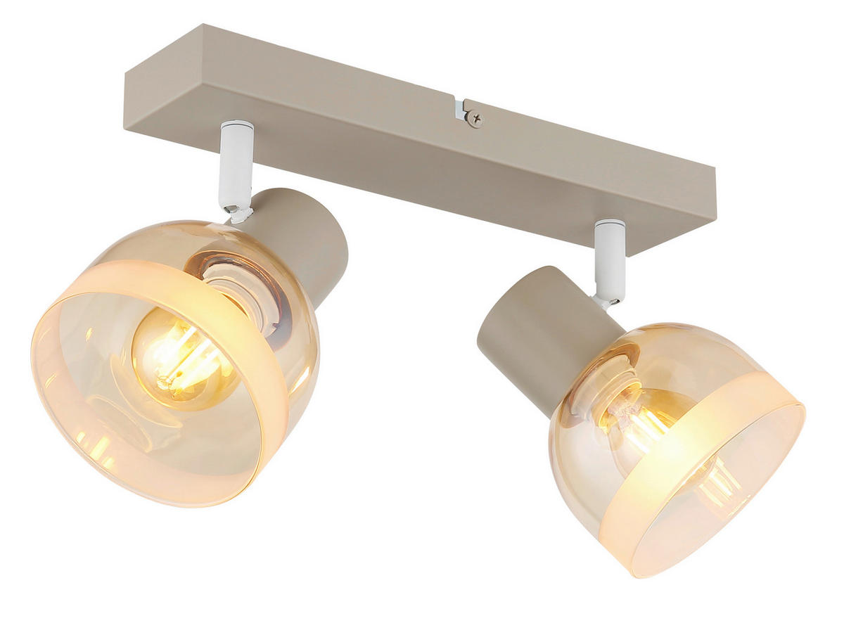 STRAHLER Kairo 26/10/14 cm  - Orange/Weiß, Design, Glas/Metall (26/10/14cm) - Globo