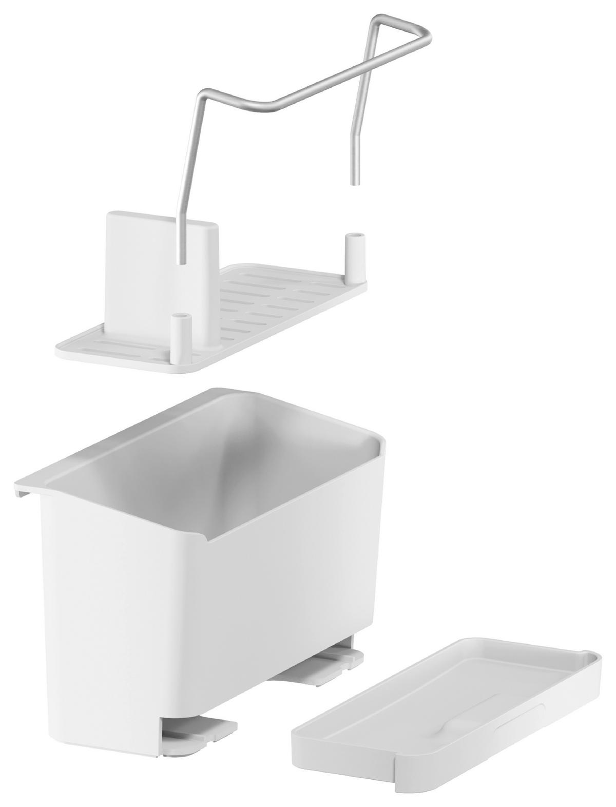 SPÜLORGANIZER - Weiß, Basics, Kunststoff/Metall (20,5/12/13cm) - Tesa