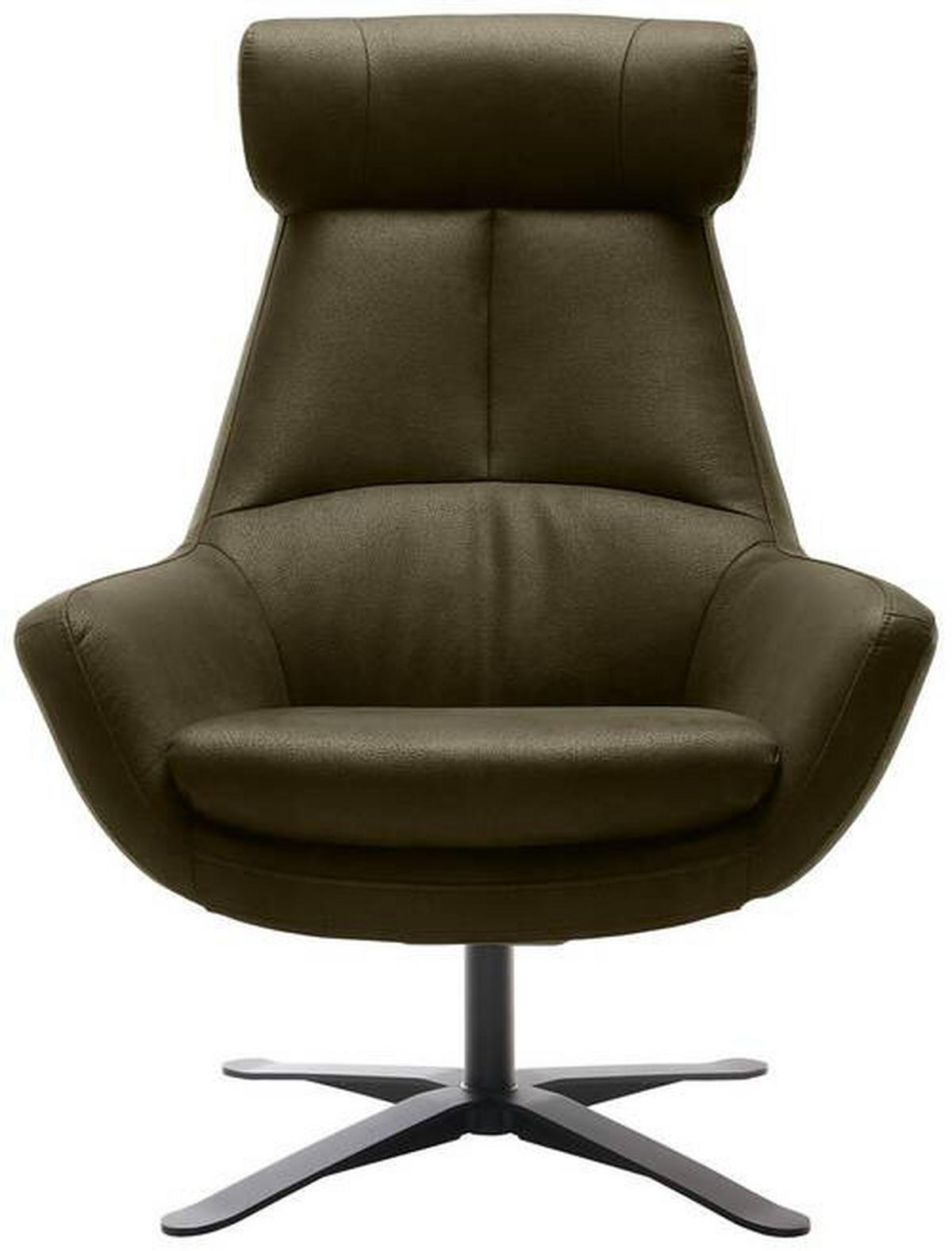 SESSEL in Mikrofaser Grün  - Schwarz/Grün, Modern, Textil/Metall (81/112/83cm) - Trendmanufaktur