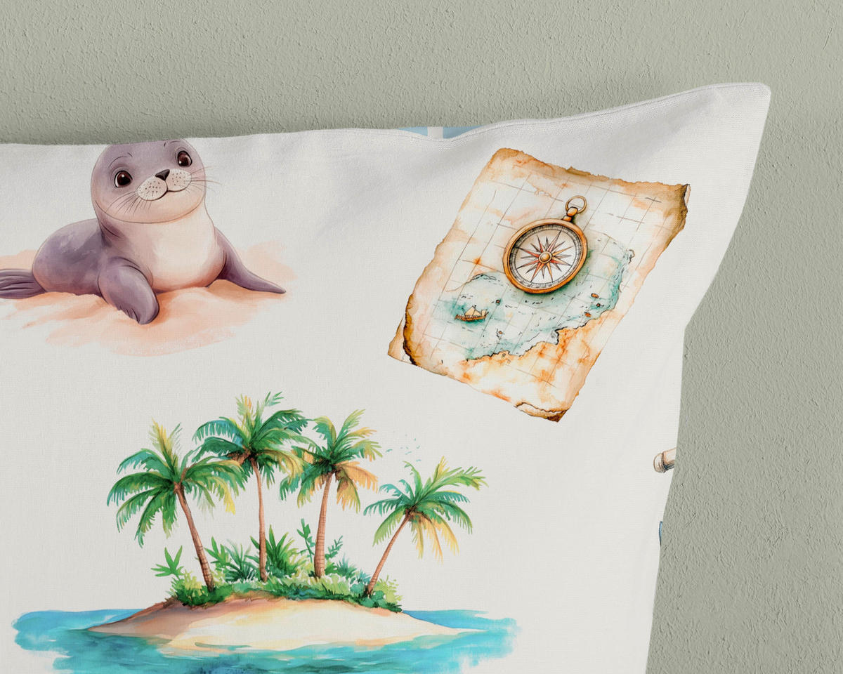 KINDERBETTWÄSCHE Good Morning Renforcé 135/200 cm  - Blau/Multicolor, Design, Textil (135/200cm)