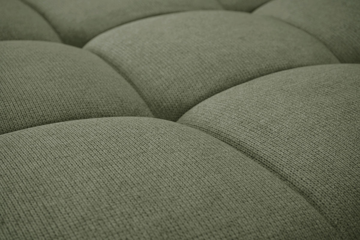 ECKSOFA in Flachgewebe, Mikrofaser Grün  - Chromfarben/Grün, Design, Kunststoff/Textil (198/312cm) - Livetastic