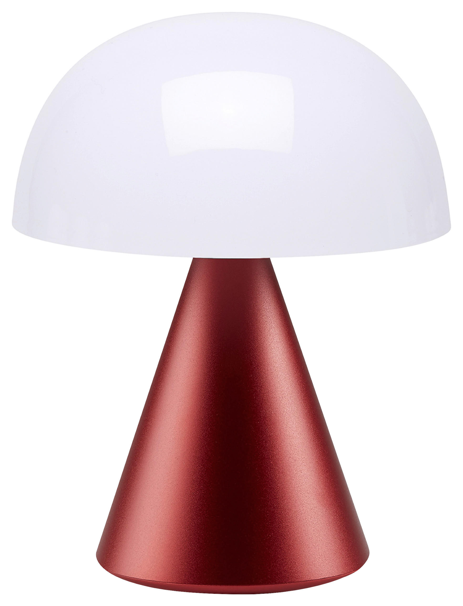 TISCHLEUCHTE 14/17/14 cm   - Dunkelrot, Design, Kunststoff/Metall (14/17/14cm)
