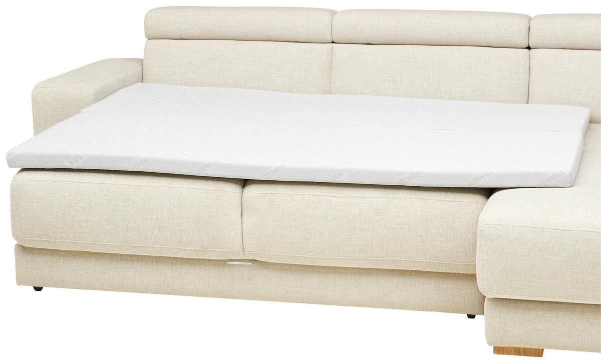 ECKSOFA Naturfarben Chenille  - Eichefarben/Naturfarben, Design, Textil (316/206cm) - Sedda