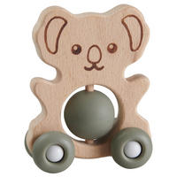 SPELPJÄS - grön/naturfärgad, Natur, trä/plast (7,9/8,5/4,3cm) - My Baby Lou