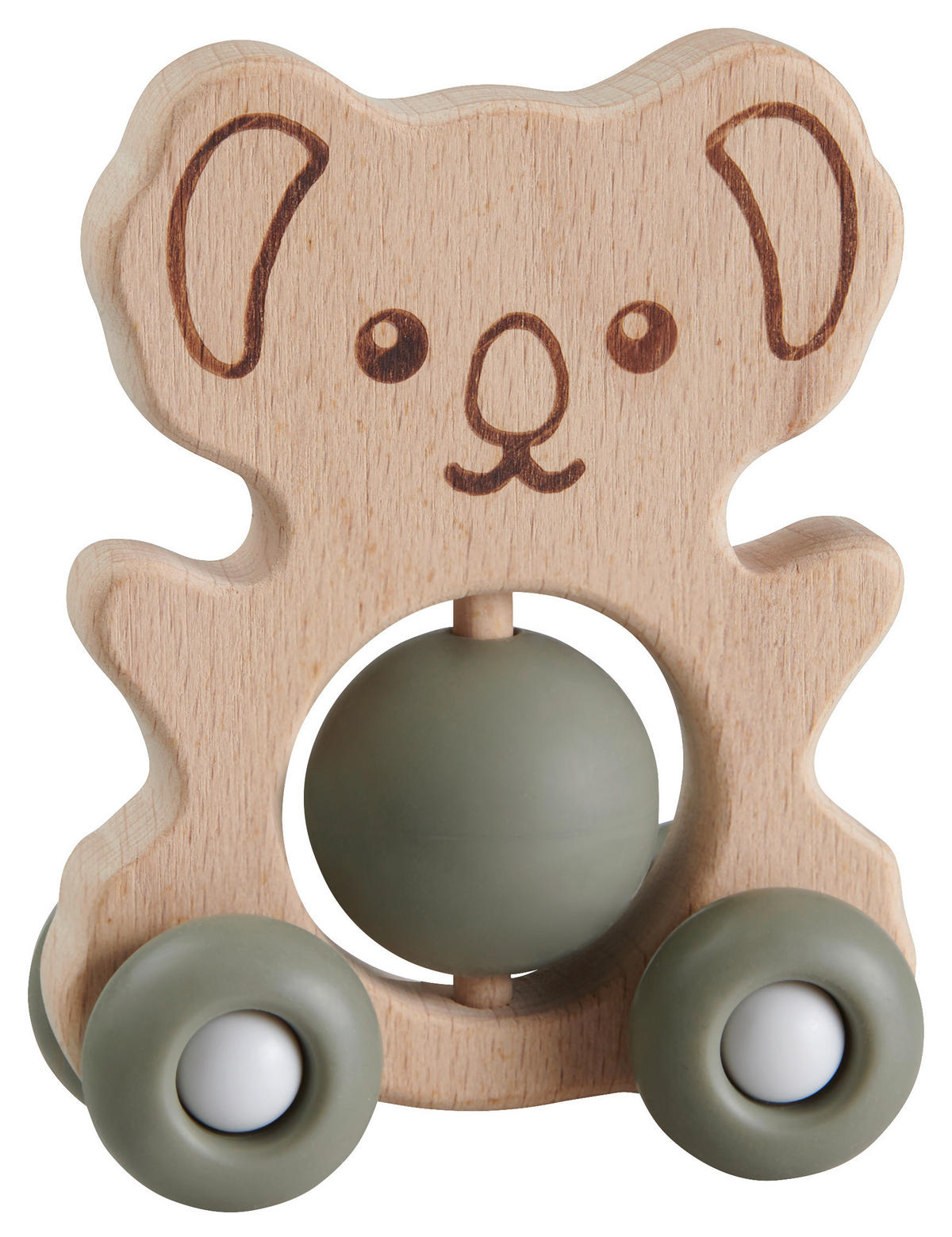 SPELPJÄS - grön/naturfärgad, Natur, trä/plast (7,9/8,5/4,3cm) - My Baby Lou