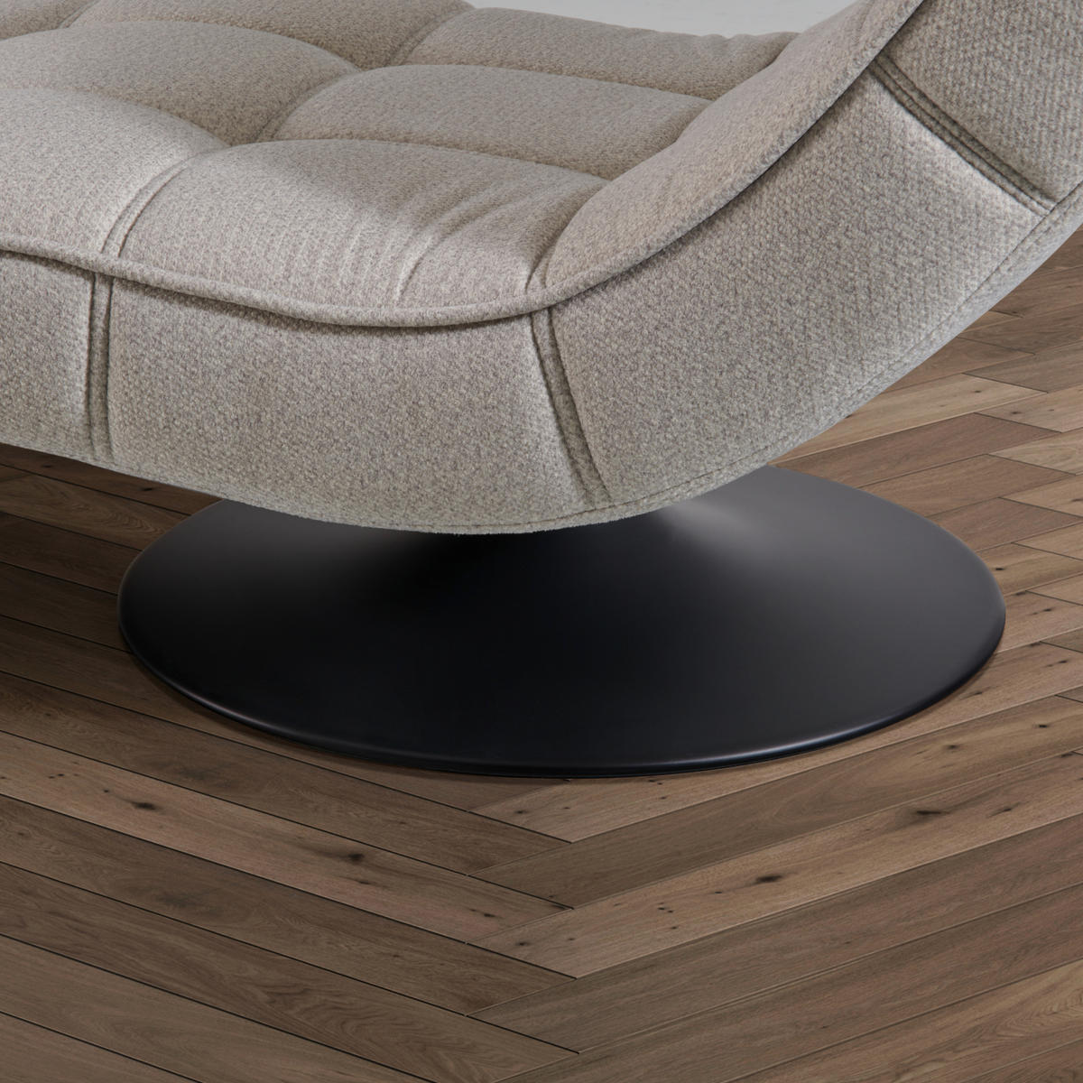 RELAXLIEGE Webstoff Naturfarben  - Schwarz/Naturfarben, Design, Textil/Metall (74/86/162cm) - Hom`in