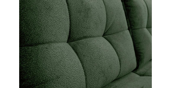 SCHLAFSOFA  mit Liegefunktion, Schlafen auf Sitzhöhe, Rücken echt Chenille Dunkelgrün  - Dunkelgrün/Schwarz, KONVENTIONELL, Textil/Metall (203/94/96cm) - Carryhome