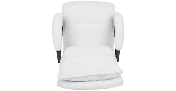 CHEFSESSEL Teddystoff Weiß, Beige  - Beige/Schwarz, Design, Kunststoff/Textil (64,5/112/120/65cm) - Carryhome