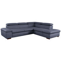 ECKSOFA in Flachgewebe Blau  - Blau, Konventionell, Holz/Textil (272/226cm) - Sit & More