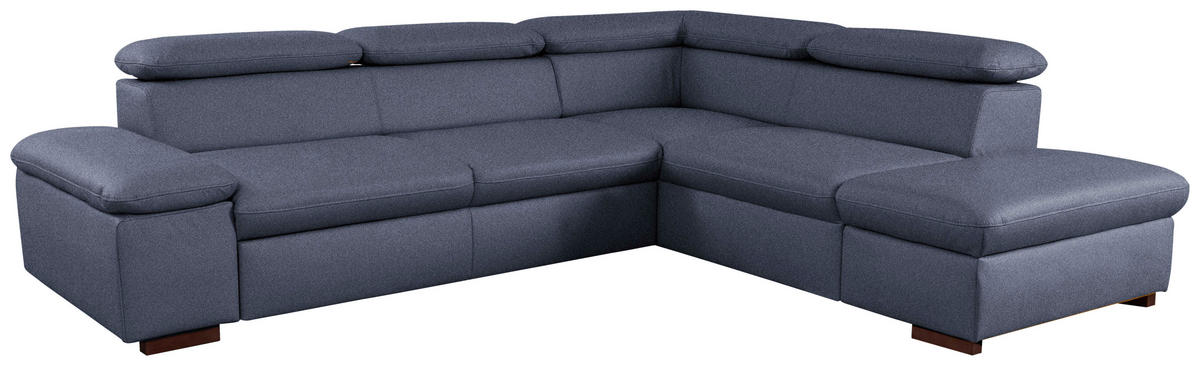 ECKSOFA inkl. Funktion in Flachgewebe Blau  - Blau, Konventionell, Holz/Textil (272/226cm) - Sit & More