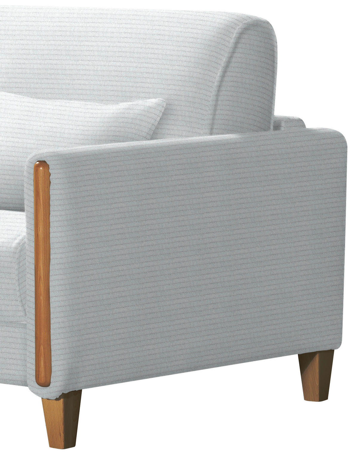 SCHLAFSOFA in Holz, Textil Buchefarben, Hellgrau  - Buchefarben/Hellgrau, Design, Holz/Textil (174/88/104cm) - Niels Andersson