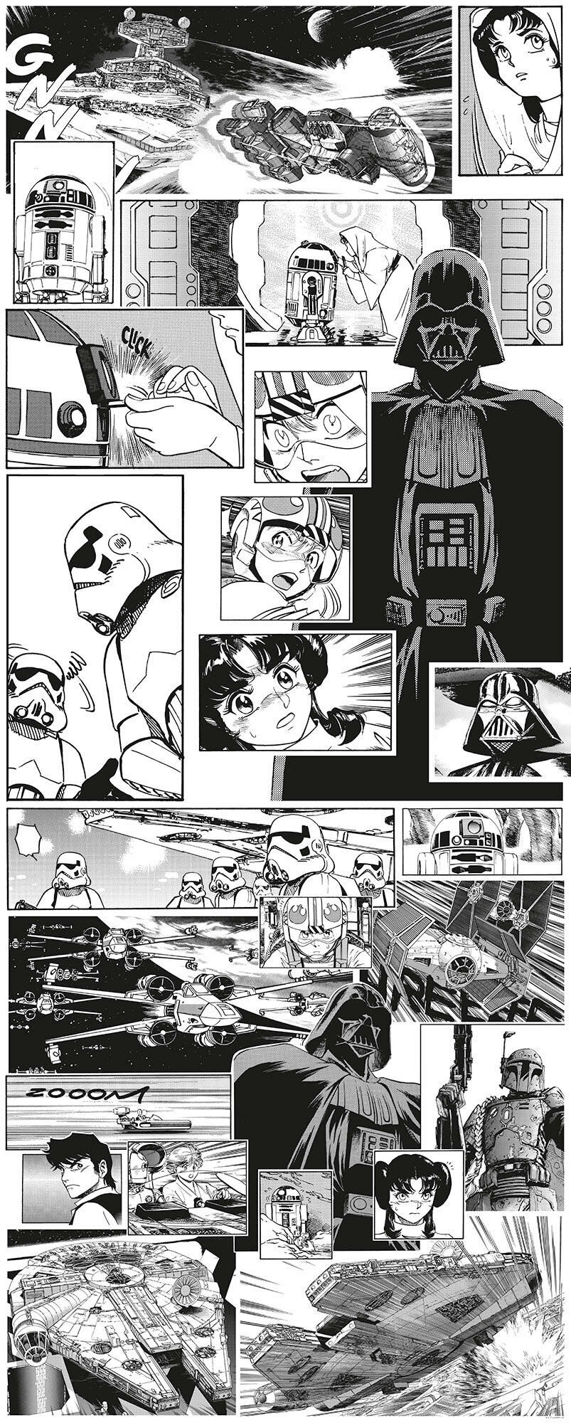 FOTOTAPETE MANGA MADNESS  - Schwarz, Design, Textil (100/250cm) - Star Wars