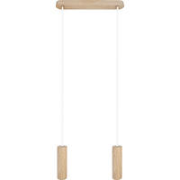 HÄNGELEUCHTE 37/140 cm  - Eichefarben/Weiß, Natur, Holz (37/140cm)